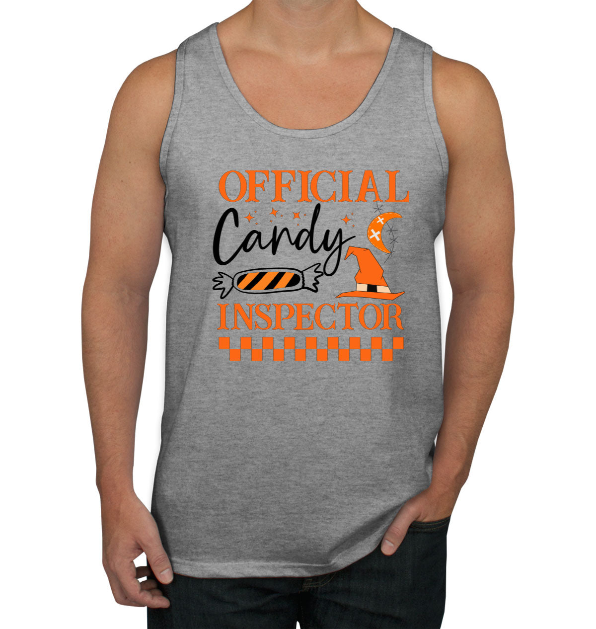 Official Candy Inspector Halloween Men's Tank Top