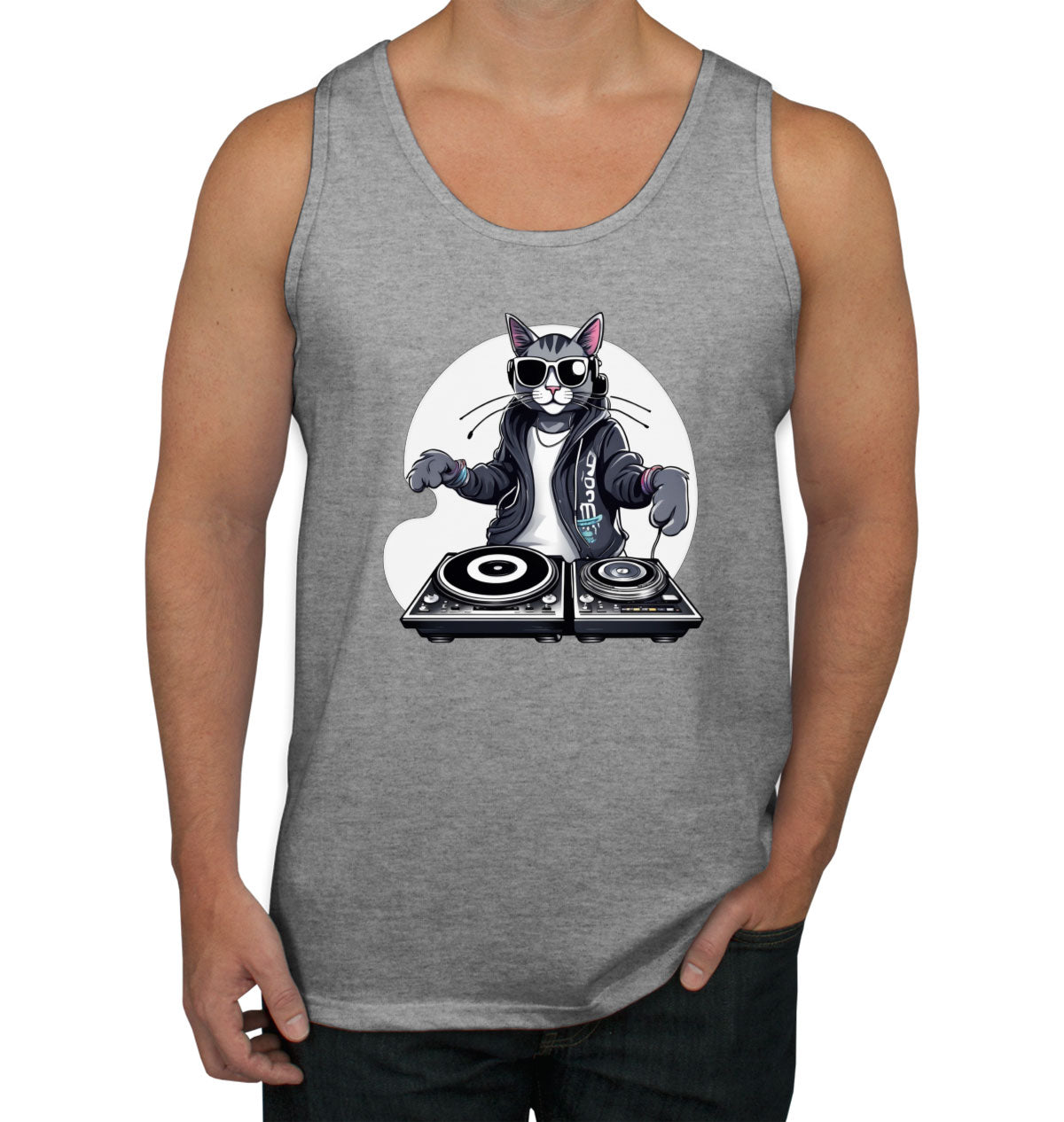 Cool Dj Cat Men's Tank Top
