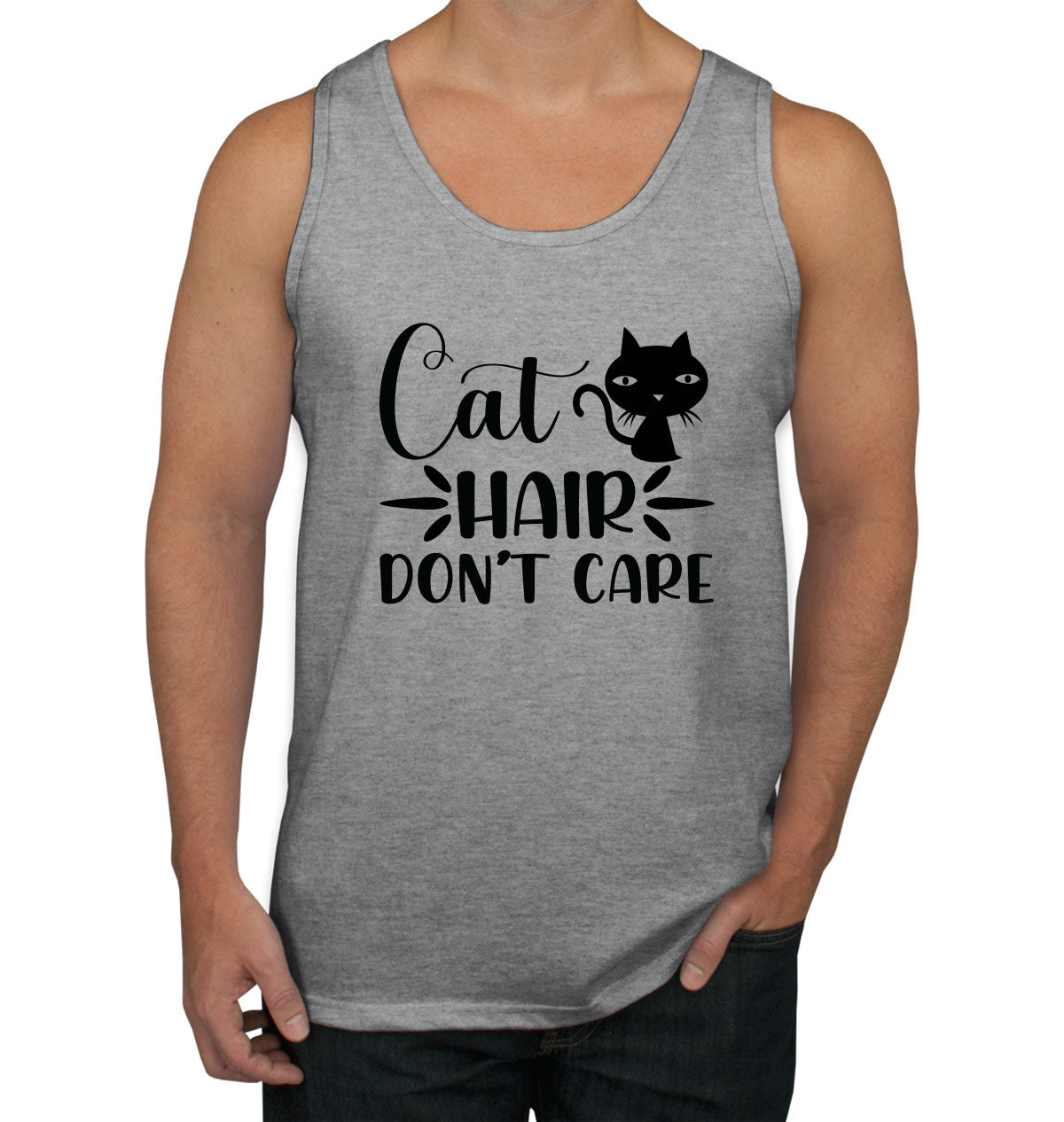Cat Hair Don't Care Men's Tank Top