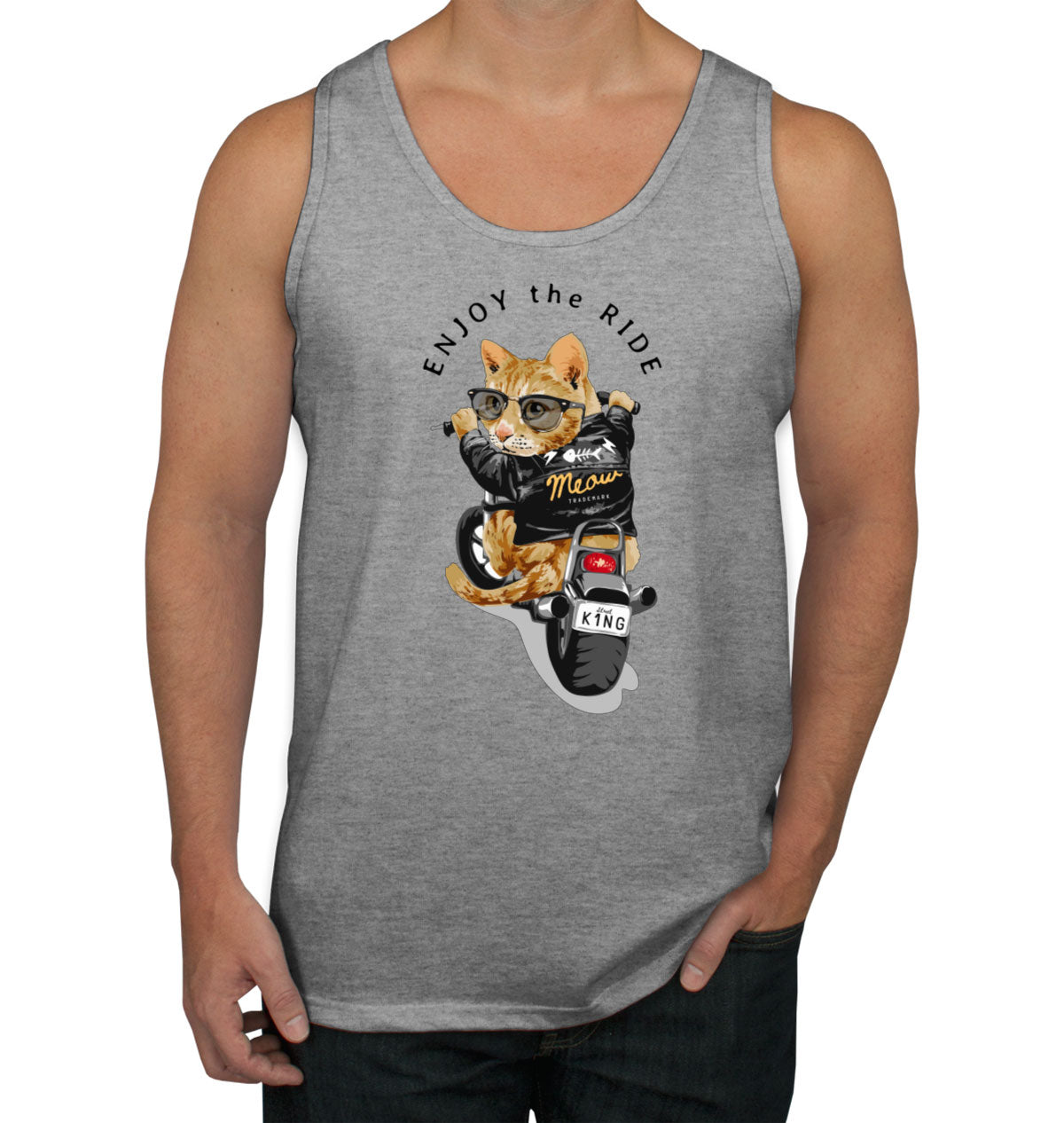 Rider Cat Enjoy The Ride Men's Tank Top