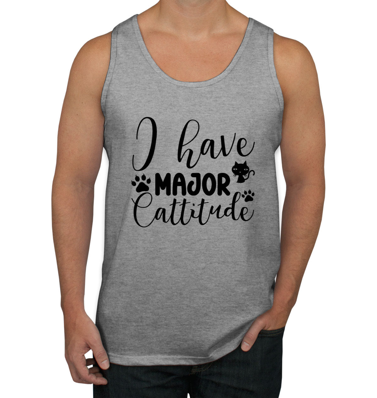 I Have Major Cattitude Cat Men's Tank Top