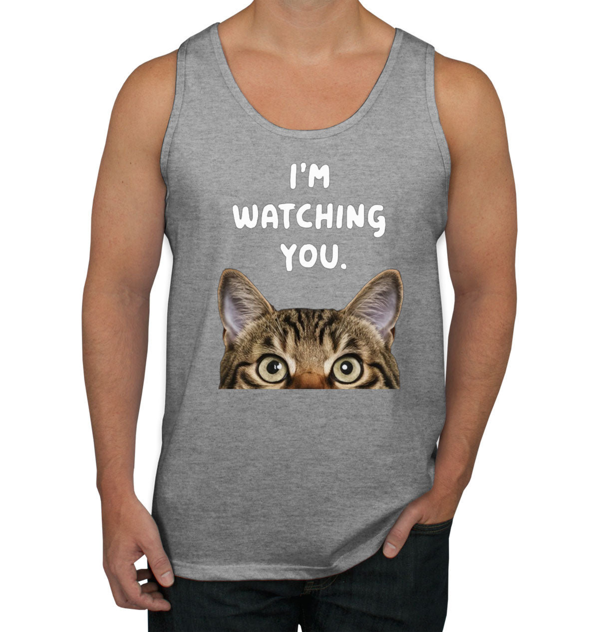 I'm Watching You Cat Men's Tank Top