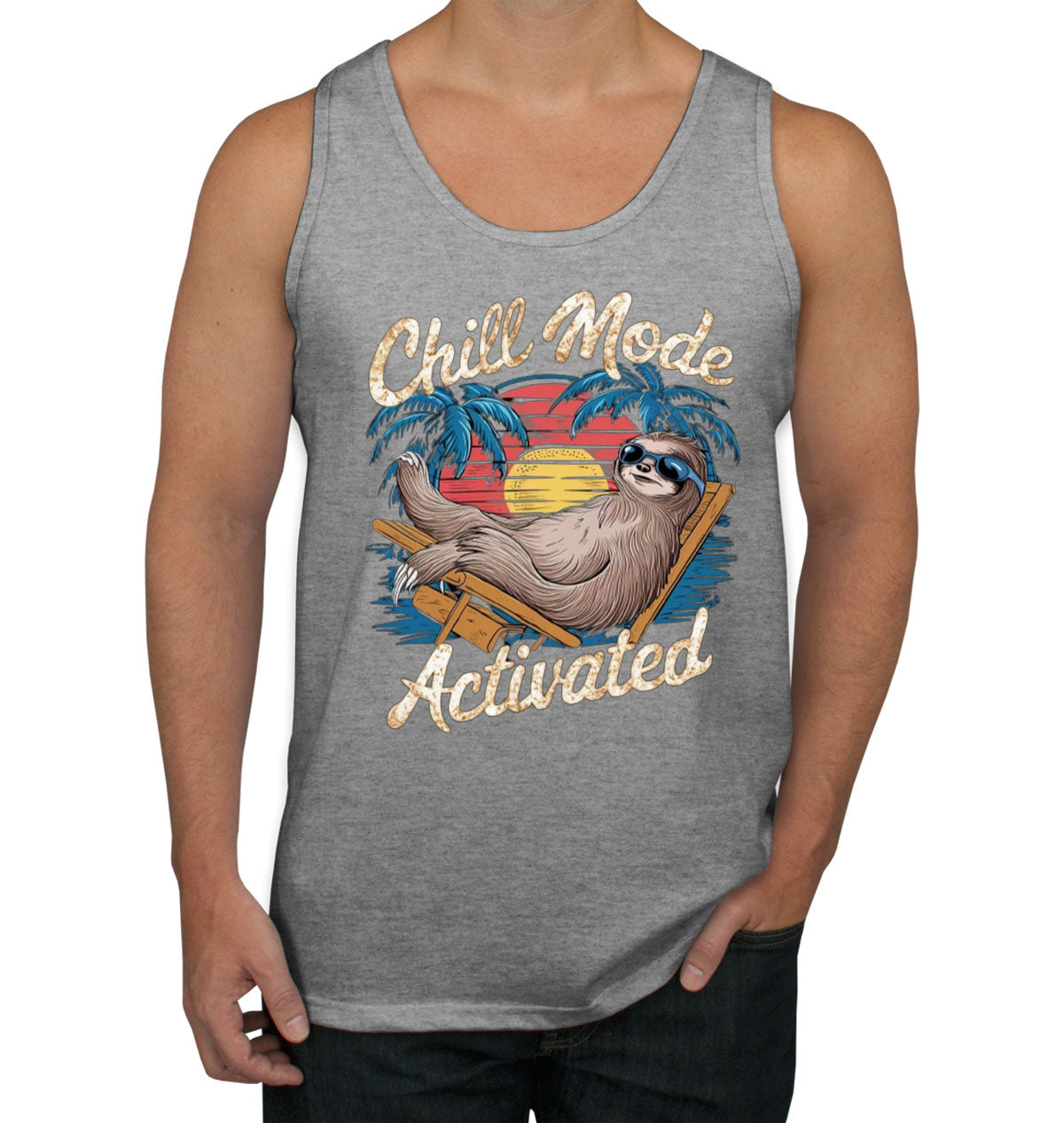 Chill Mode Activated Sloth Men's Tank Top