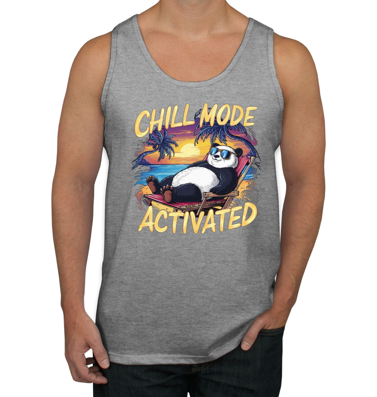 Chill Mode Activated Panda Men's Tank Top