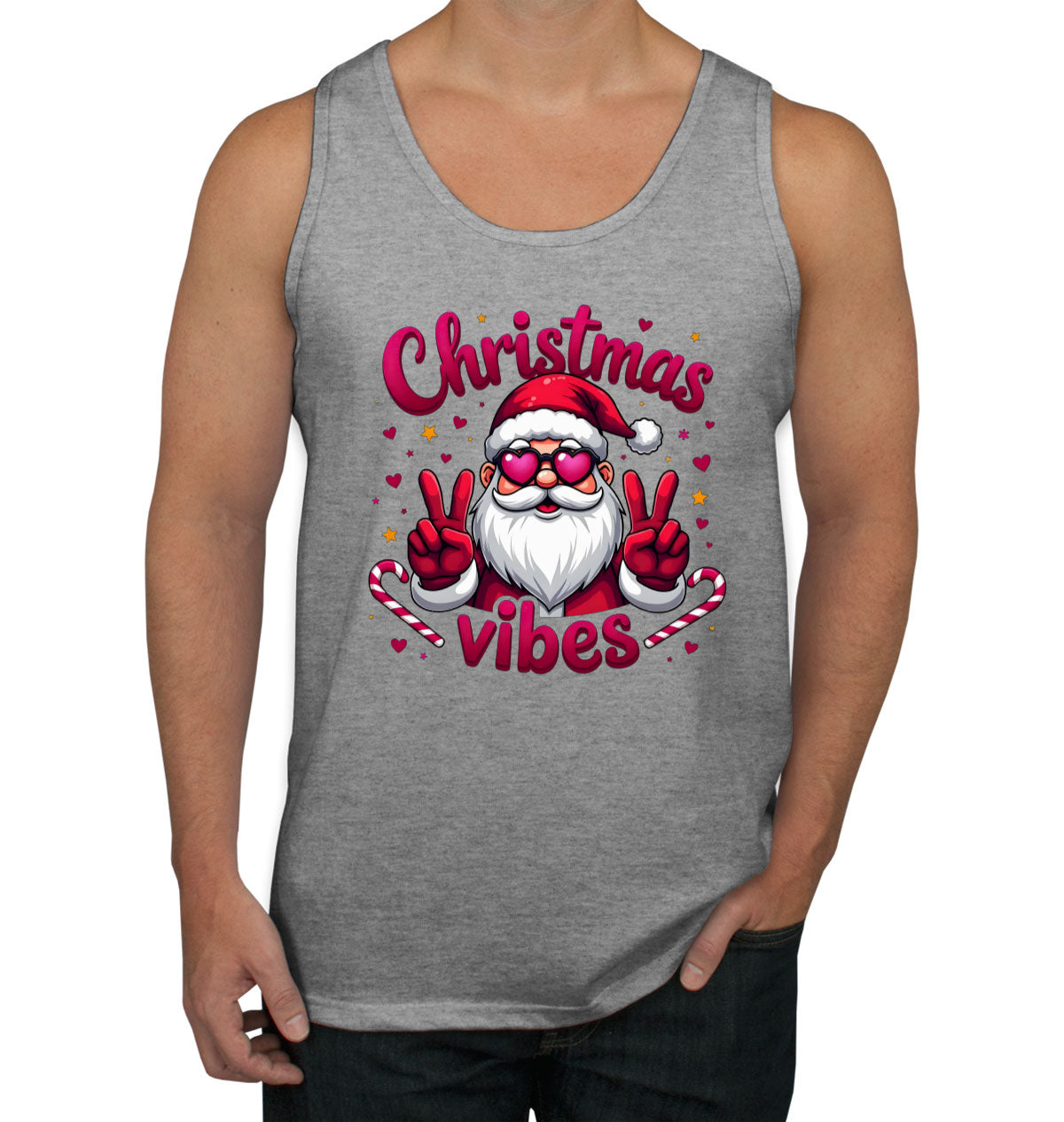 Santa Christmas Vibes Men's Tank Top