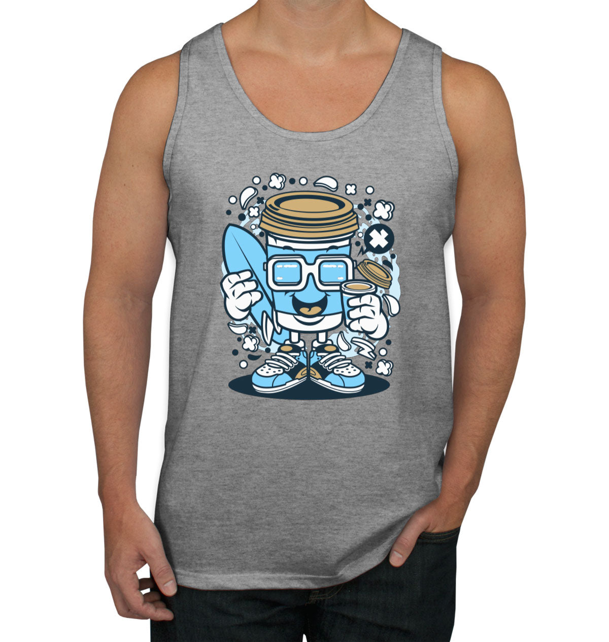 Coffee Cup Surfing Men's Tank Top