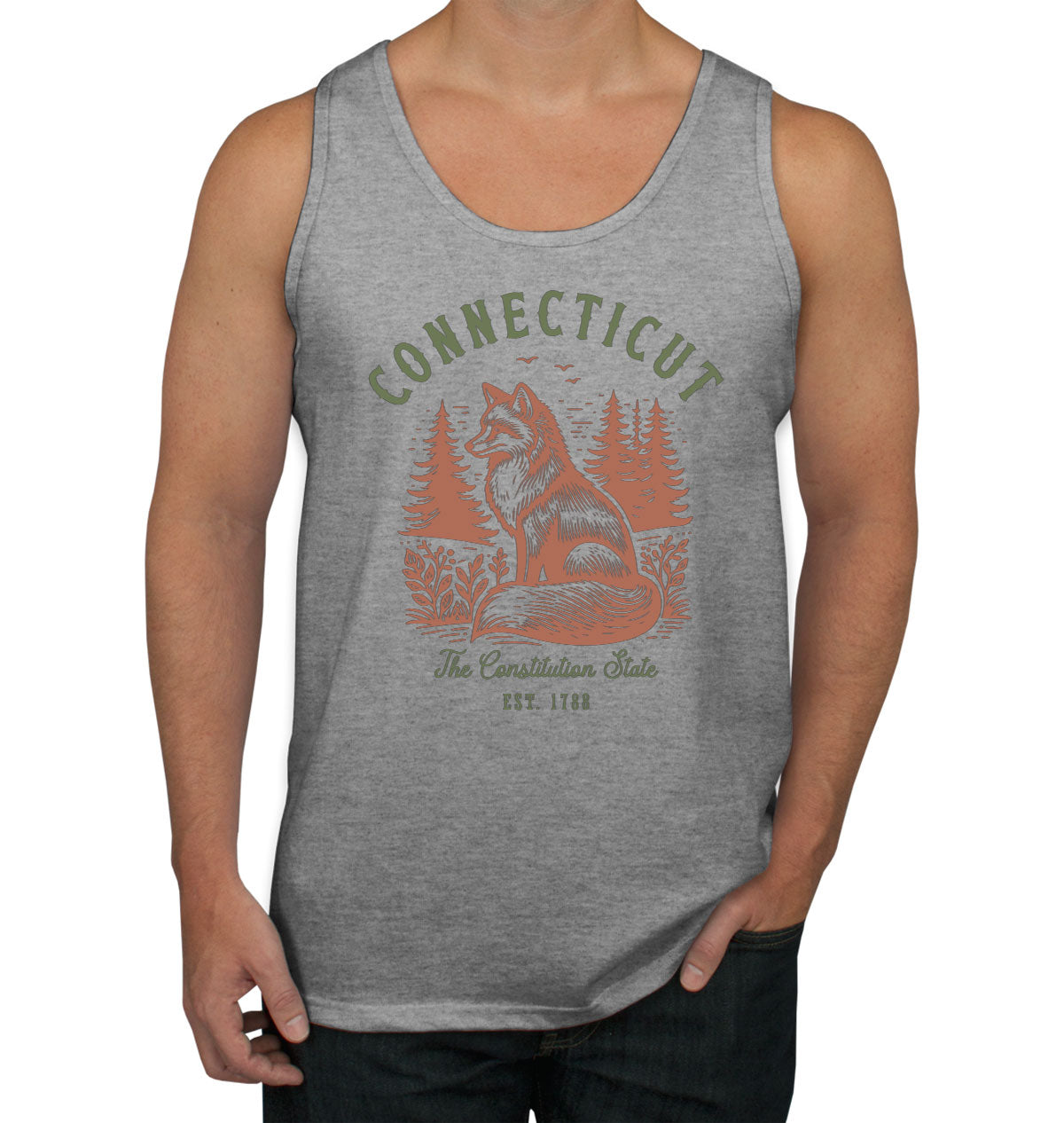 Connecticut State Vintage Men's Tank Top