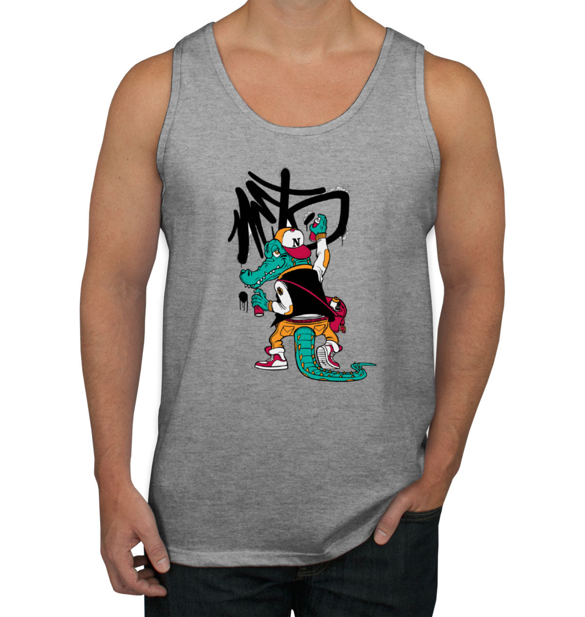 Crocodile Graffiti Men's Tank Top