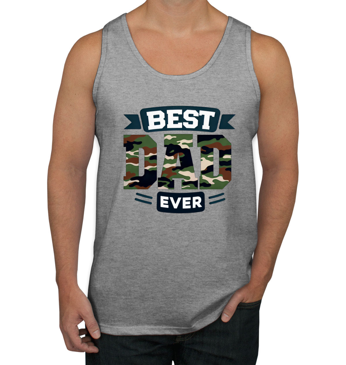 Best Dad Ever Camo Hunting Father's Day Men's Tank Top