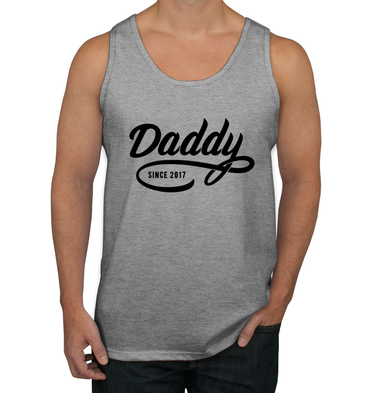 Daddy Since [Custom Year] Personalized Father's Day Men's Tank Top