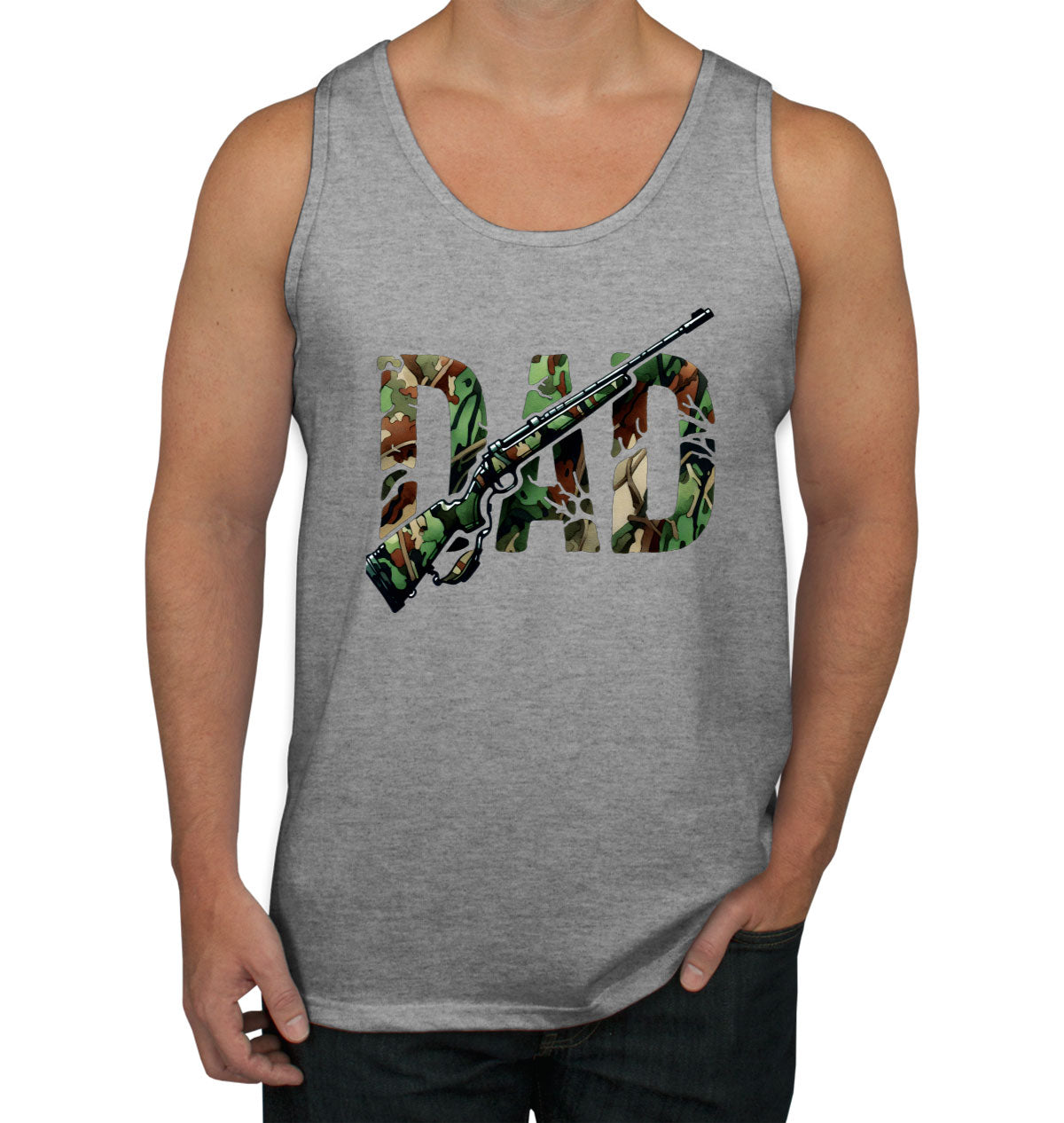 Best Dad Ever Camo Hunting Father's Day Men's Tank Top