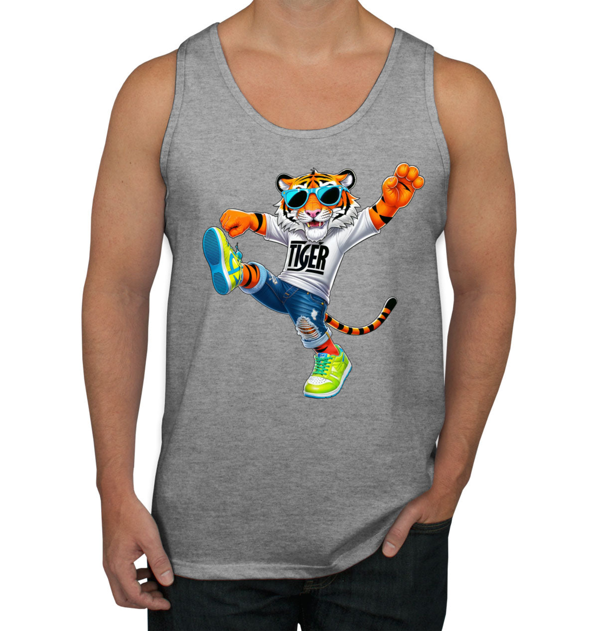 Dancing Tiger Men's Tank Top