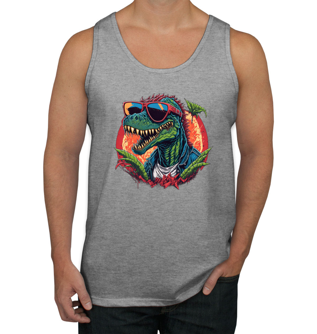 Colorful Dinosaur Men's Tank Top