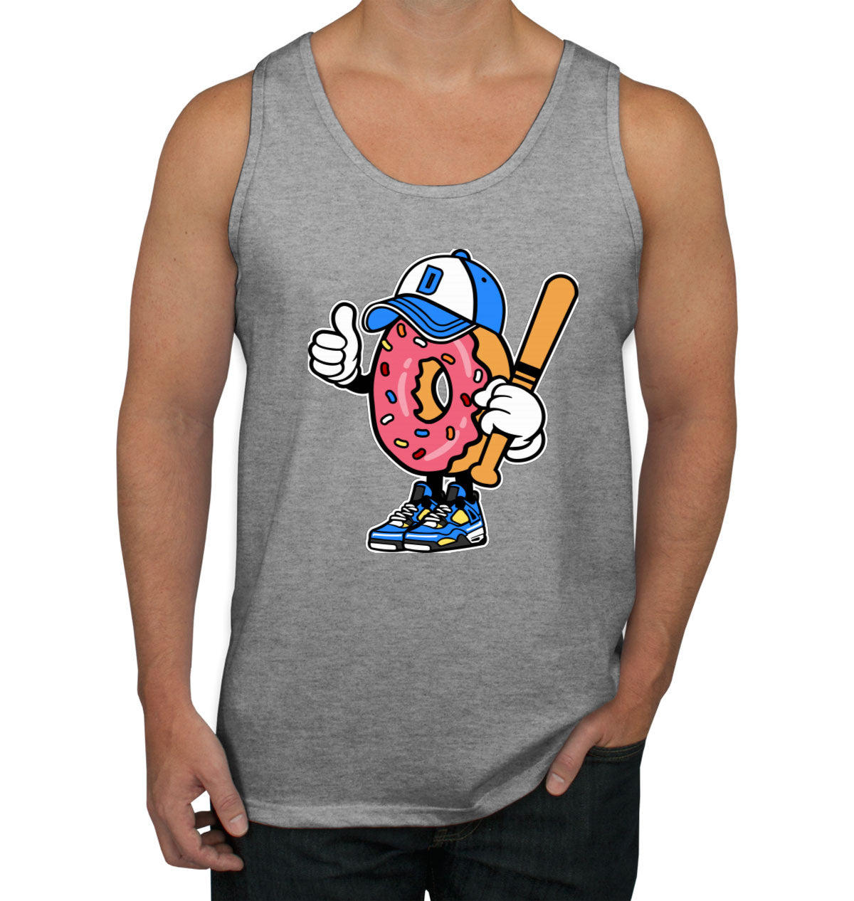 Donut Baseball Player Men's Tank Top