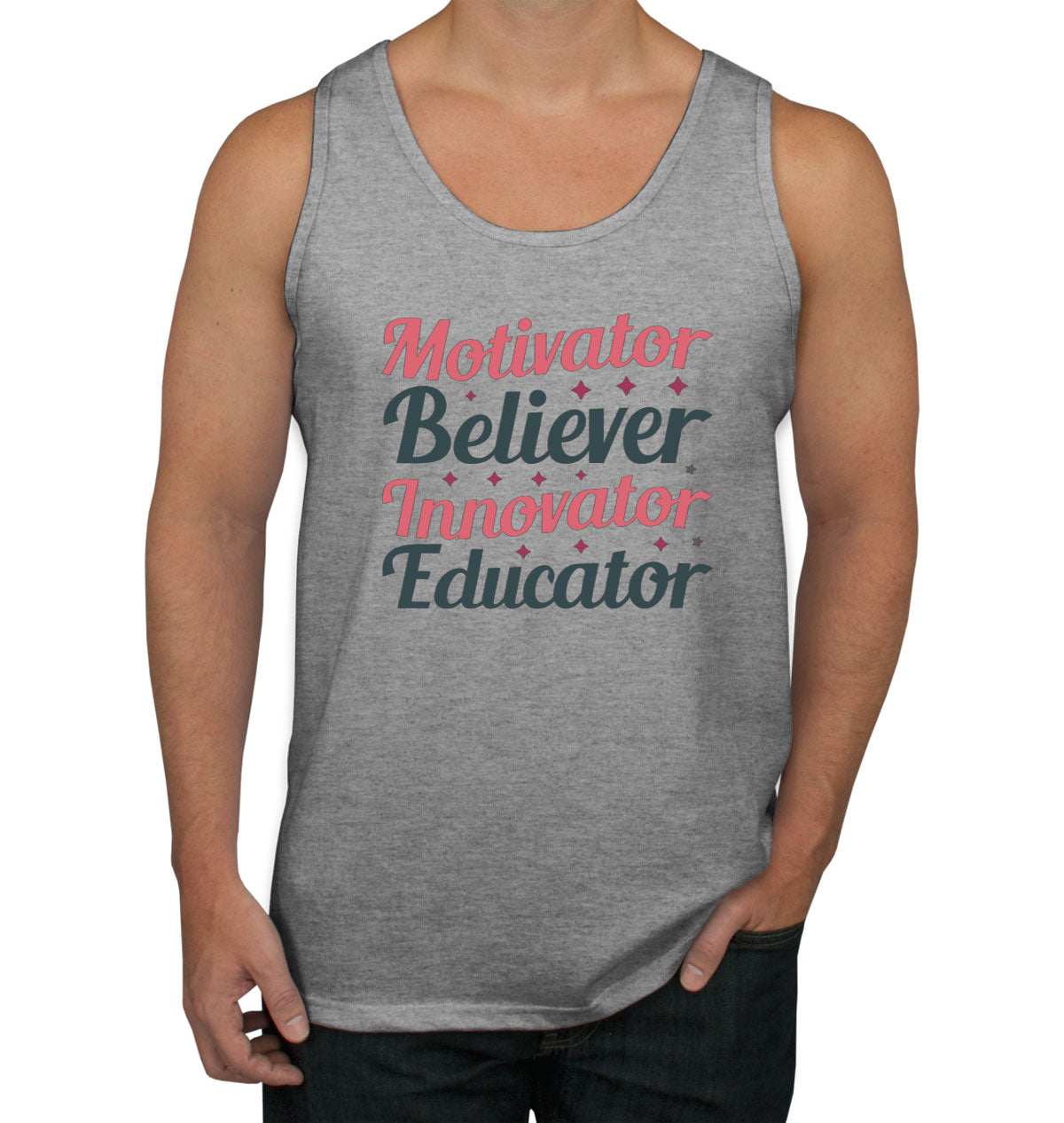 Motivator Believer Innovator Edicator Teacher Men's Tank Top