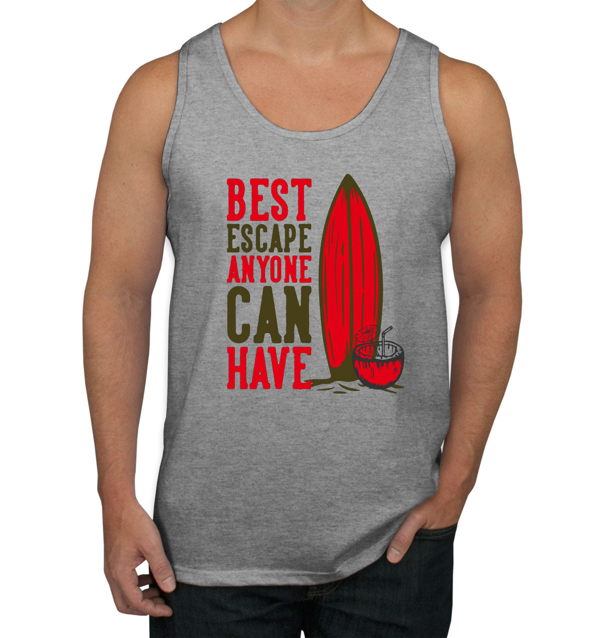 Surfing Best Escape Antone Can Have Men's Tank Top