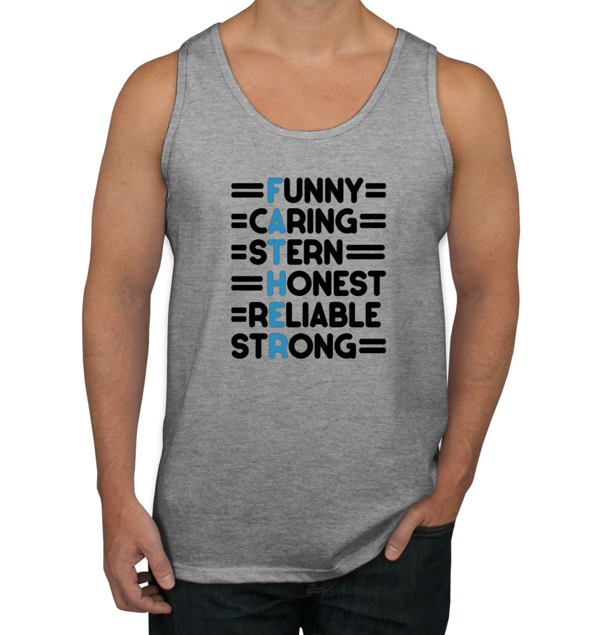 Father Letter Text Father's Day Men's Tank Top