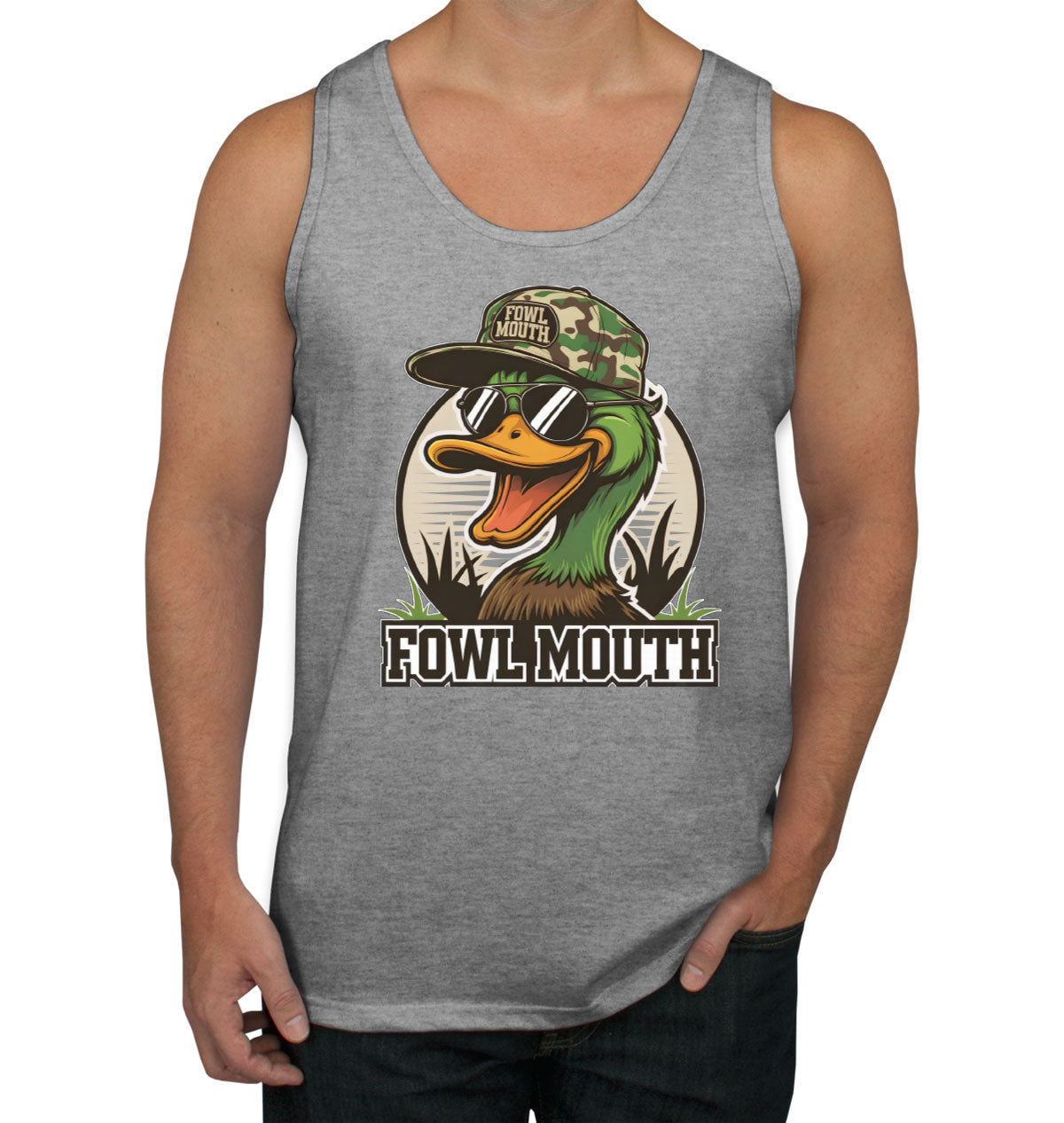 Fowl Mouth Duck Hunting Men's Tank Top