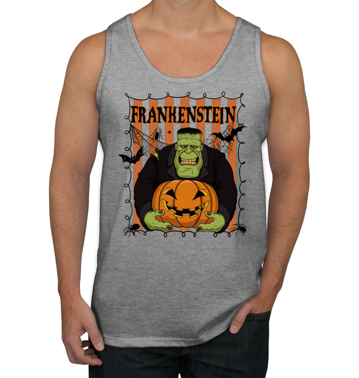 Frankenstein Horror Movie Character Halloween Men's Tank Top
