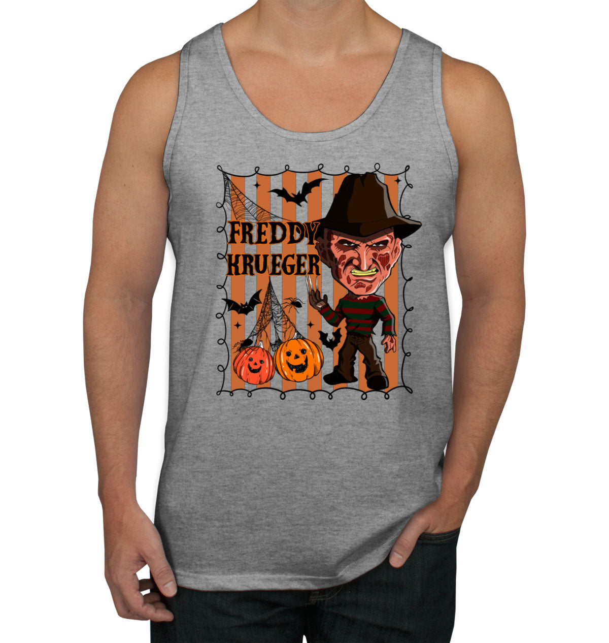 Freddy Horror Movie Character Halloween Men's Tank Top