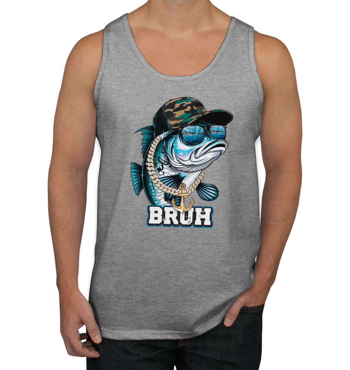 Funny Bass Fishing Men's Tank Top