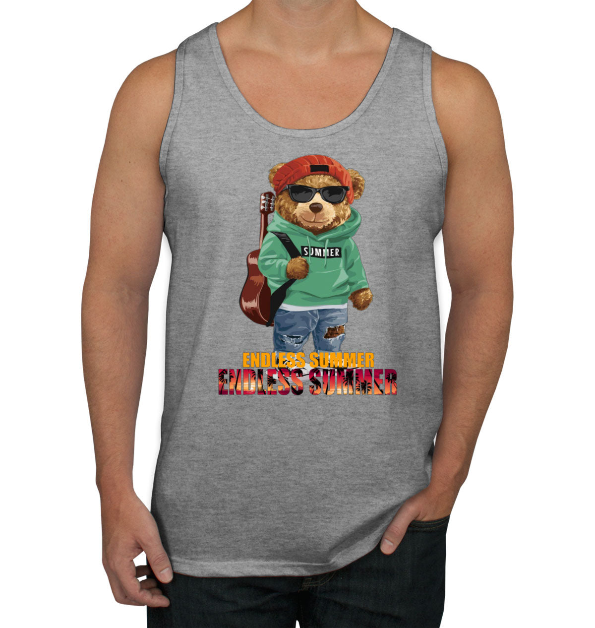 Funny Cool Bear Endless Summer Men's Tank Top