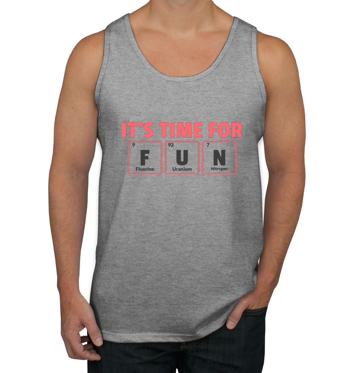 It's Time For Fun Funny Periodic Table Men's Tank Top