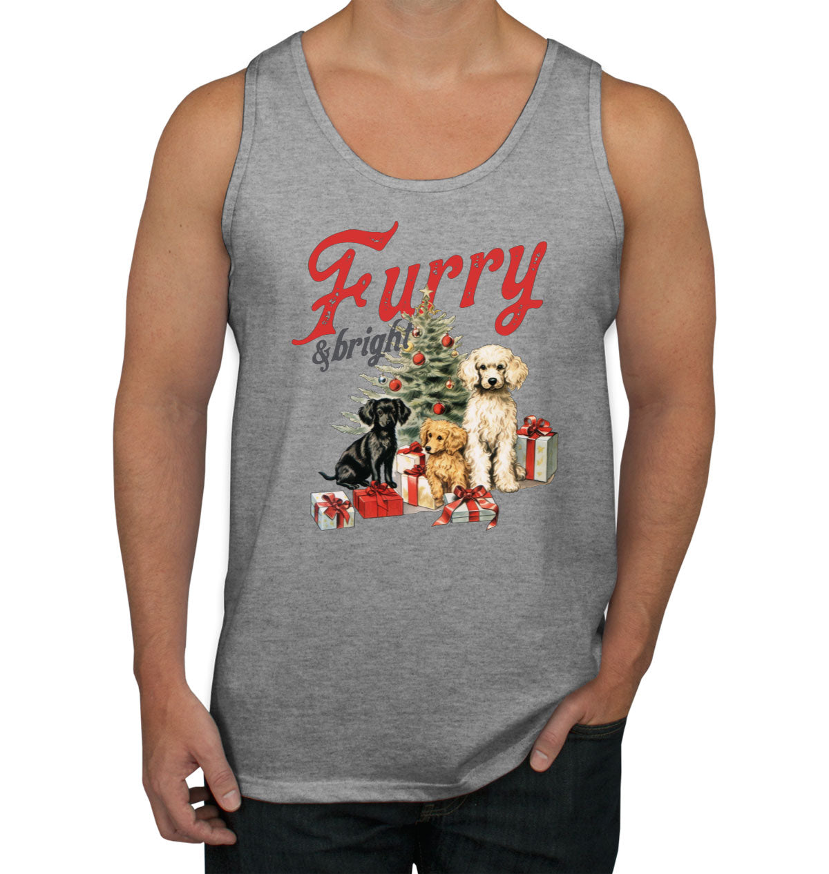 Furry And Bright Christmas Men's Tank Top