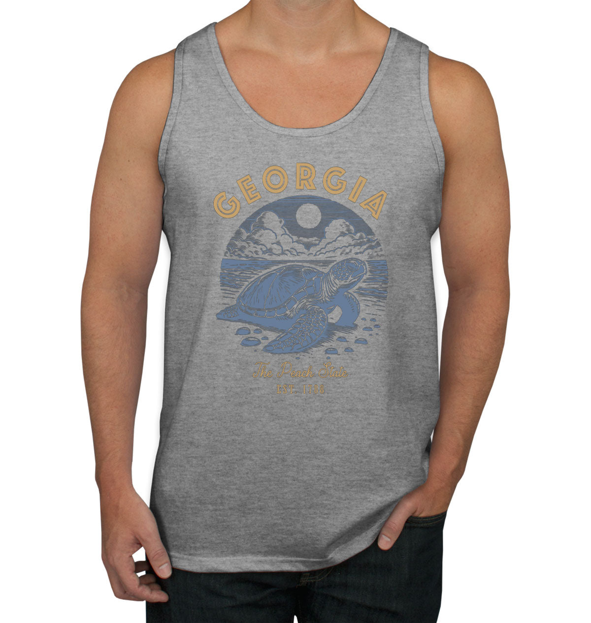 Georgia State Vintage Men's Tank Top