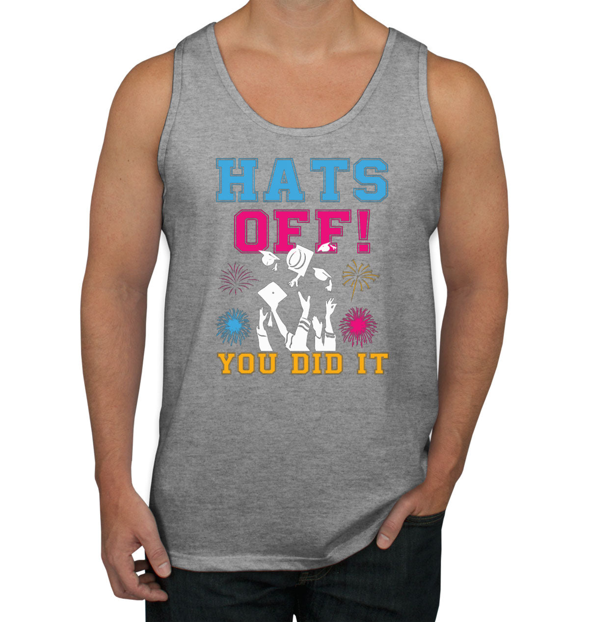 Hats Off You Did It Graduation Men's Tank Top