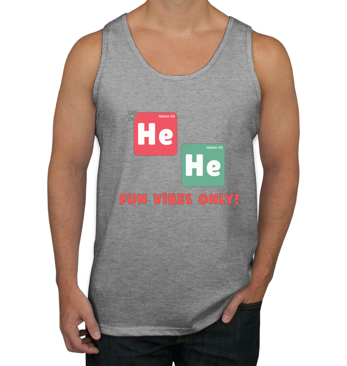 He He Fun Vibes Only Funny Periodic Table Men's Tank Top