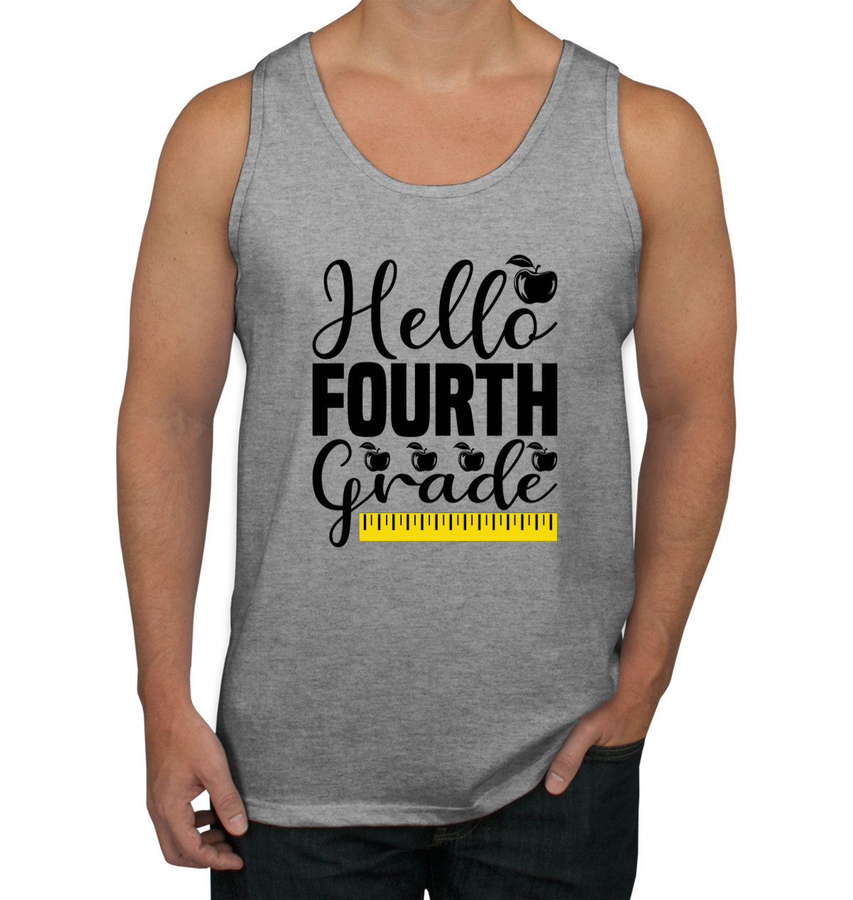 Hello Fourth Grade Teacher Men's Tank Top