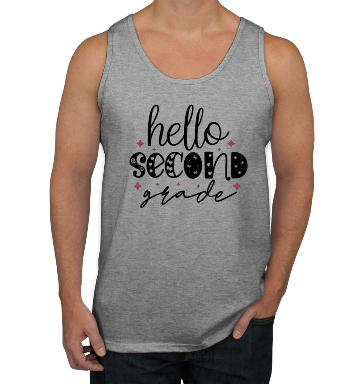 Hello Second Grade Teacher Men's Tank Top