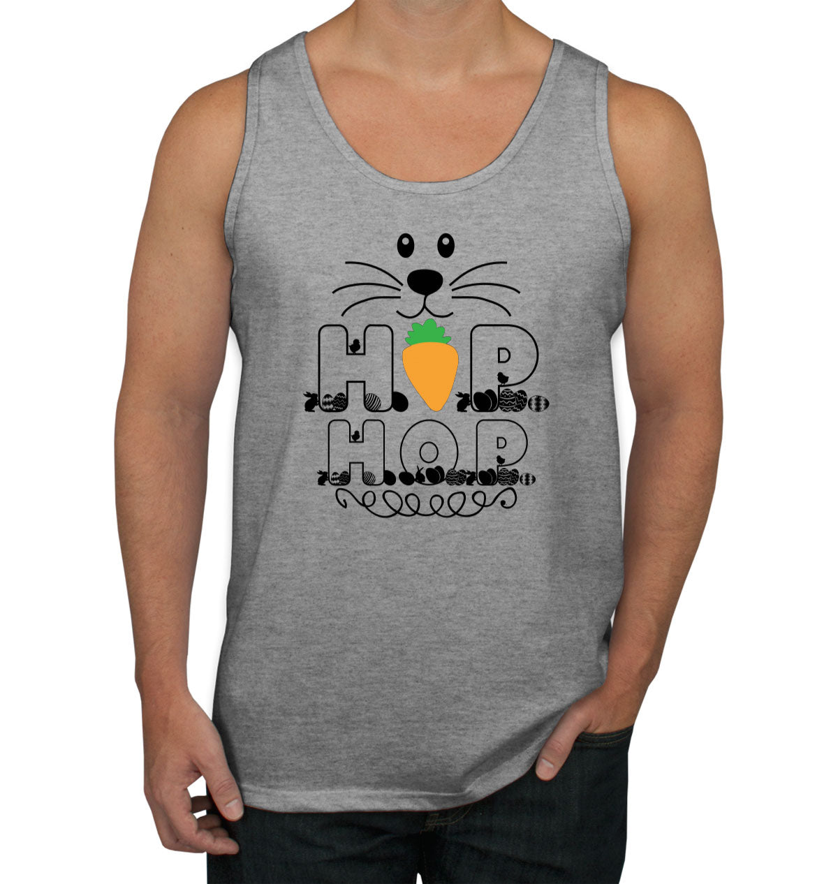 Hop Hop Bunny Easter Men's Tank Top