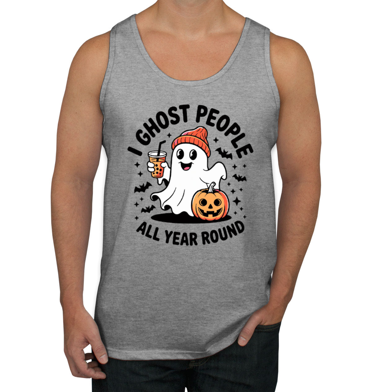 I Ghost People All Year Round Halloween Men's Tank Top