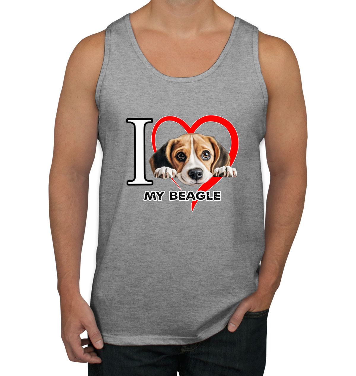 I Love My Beagle Dog Men's Tank Top