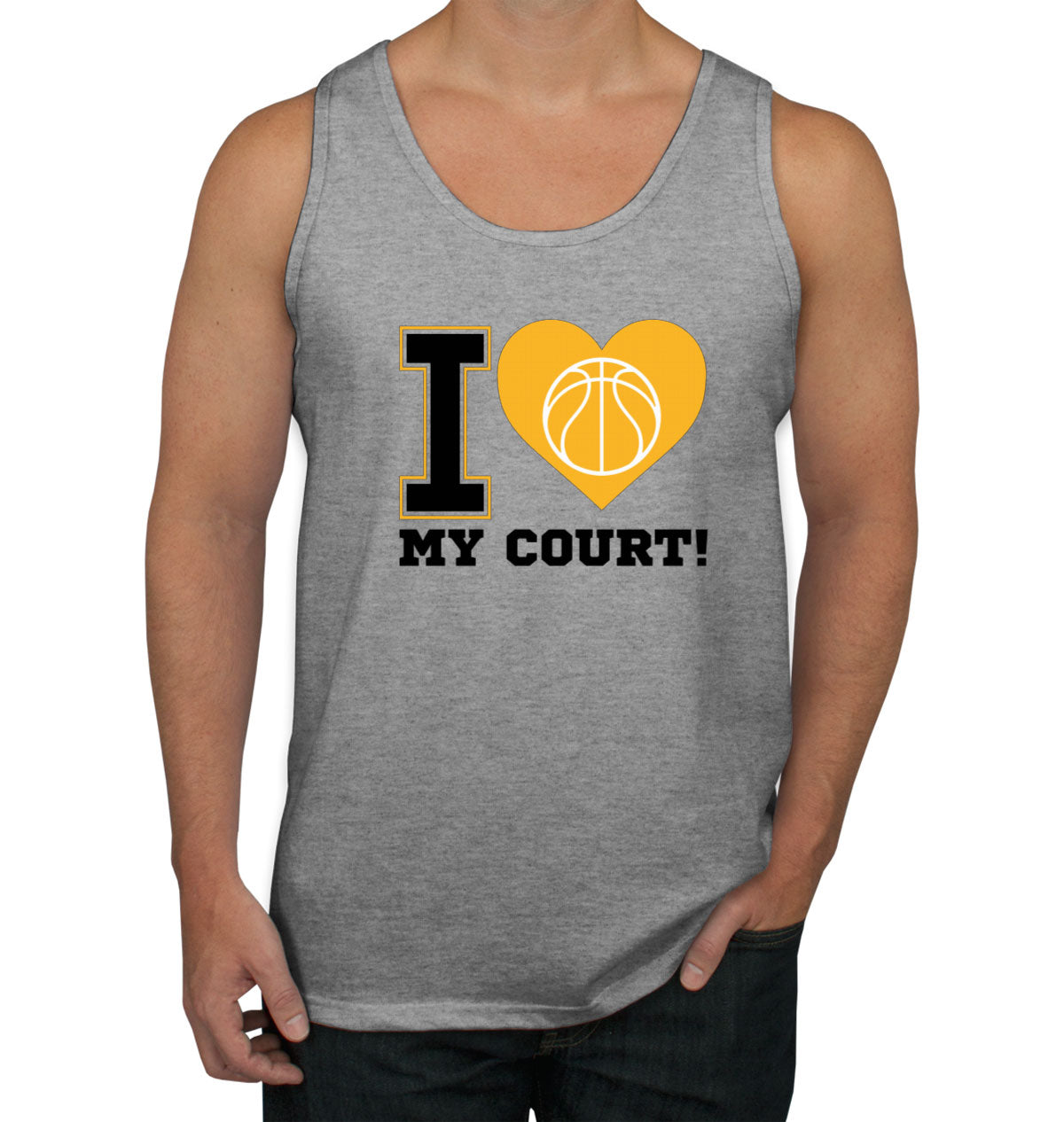 I Love My Court Basketball Men's Tank Top