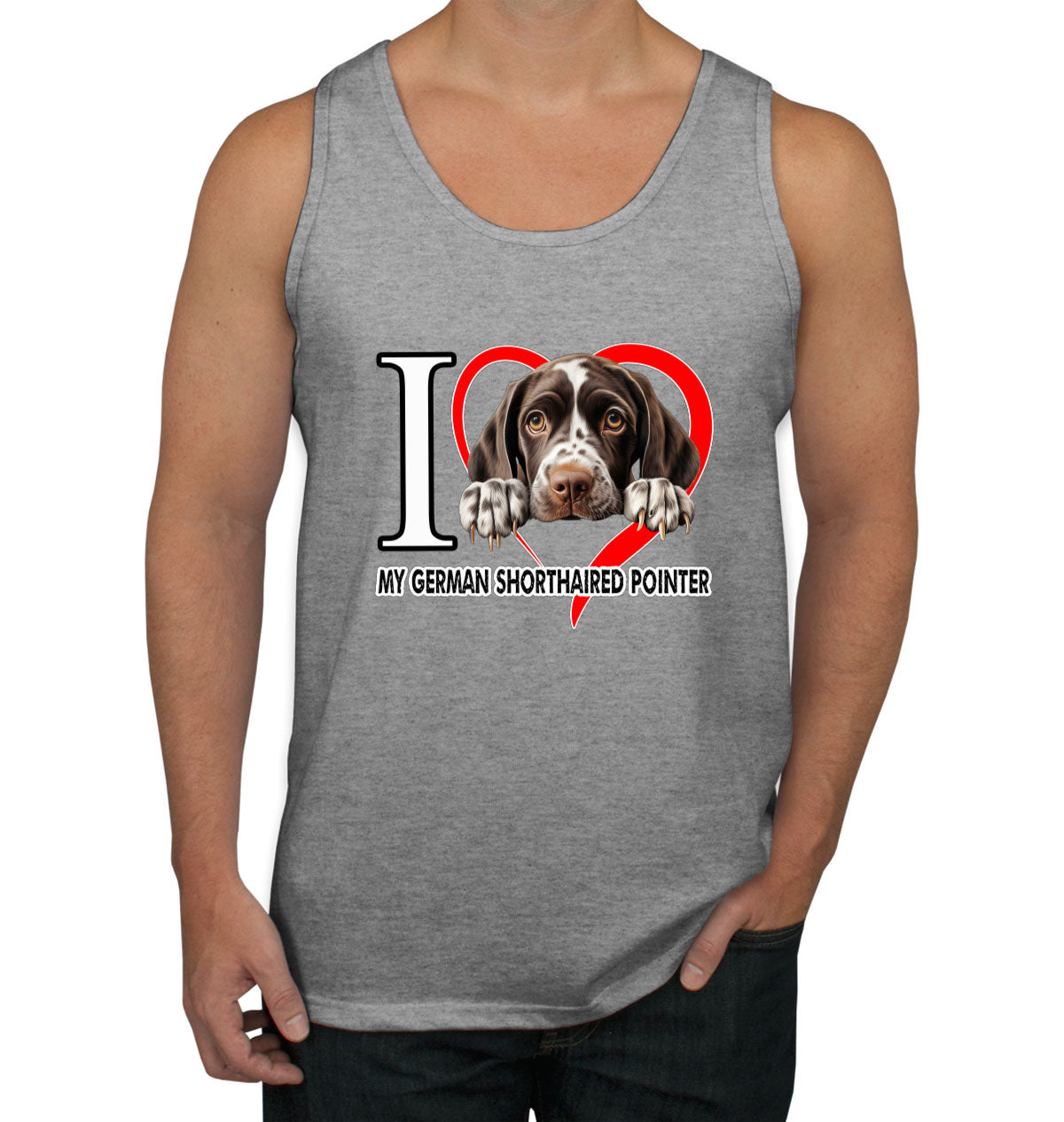 I Love My German Shorthaired Pointer Dog Men's Tank Top