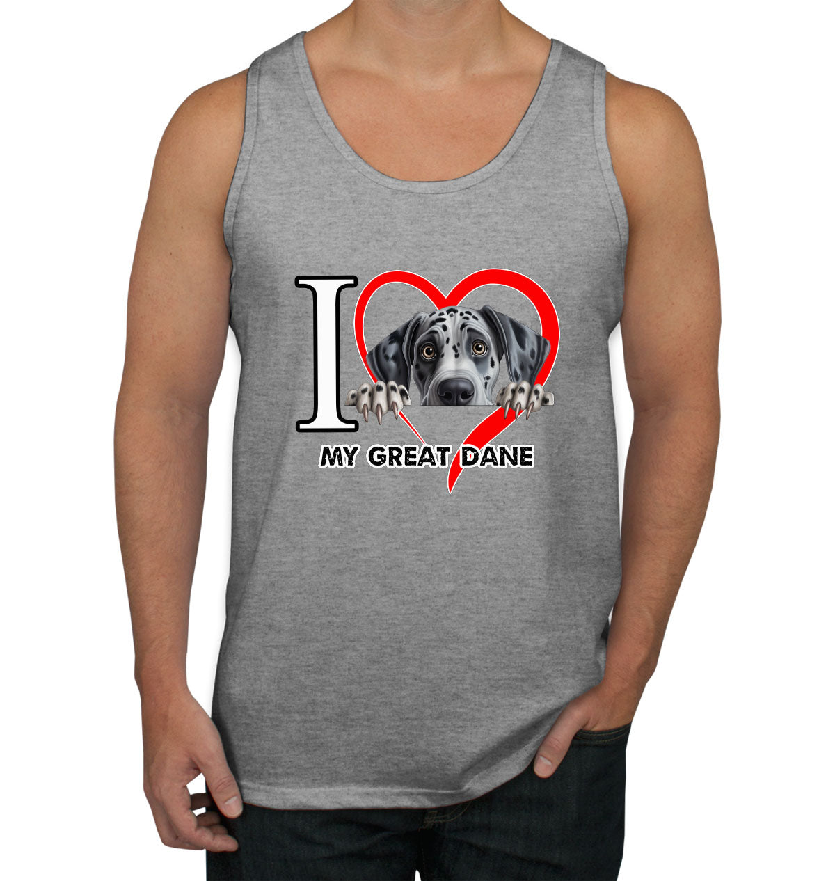 I Love My Great Dane Dog Men's Tank Top