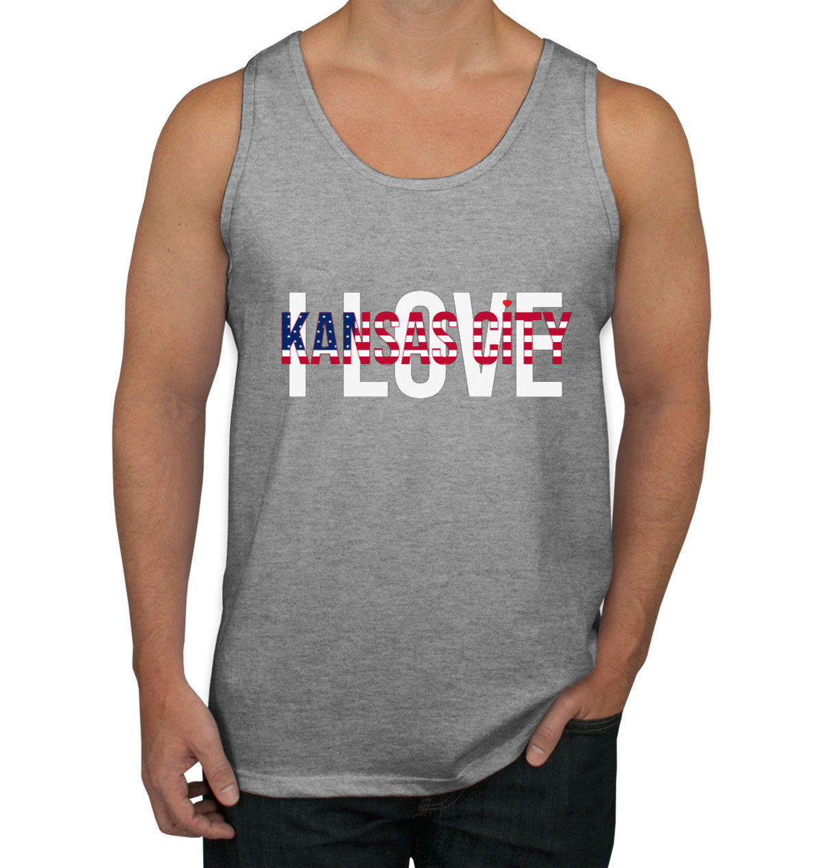 I Love Kansas City Men's Tank Top