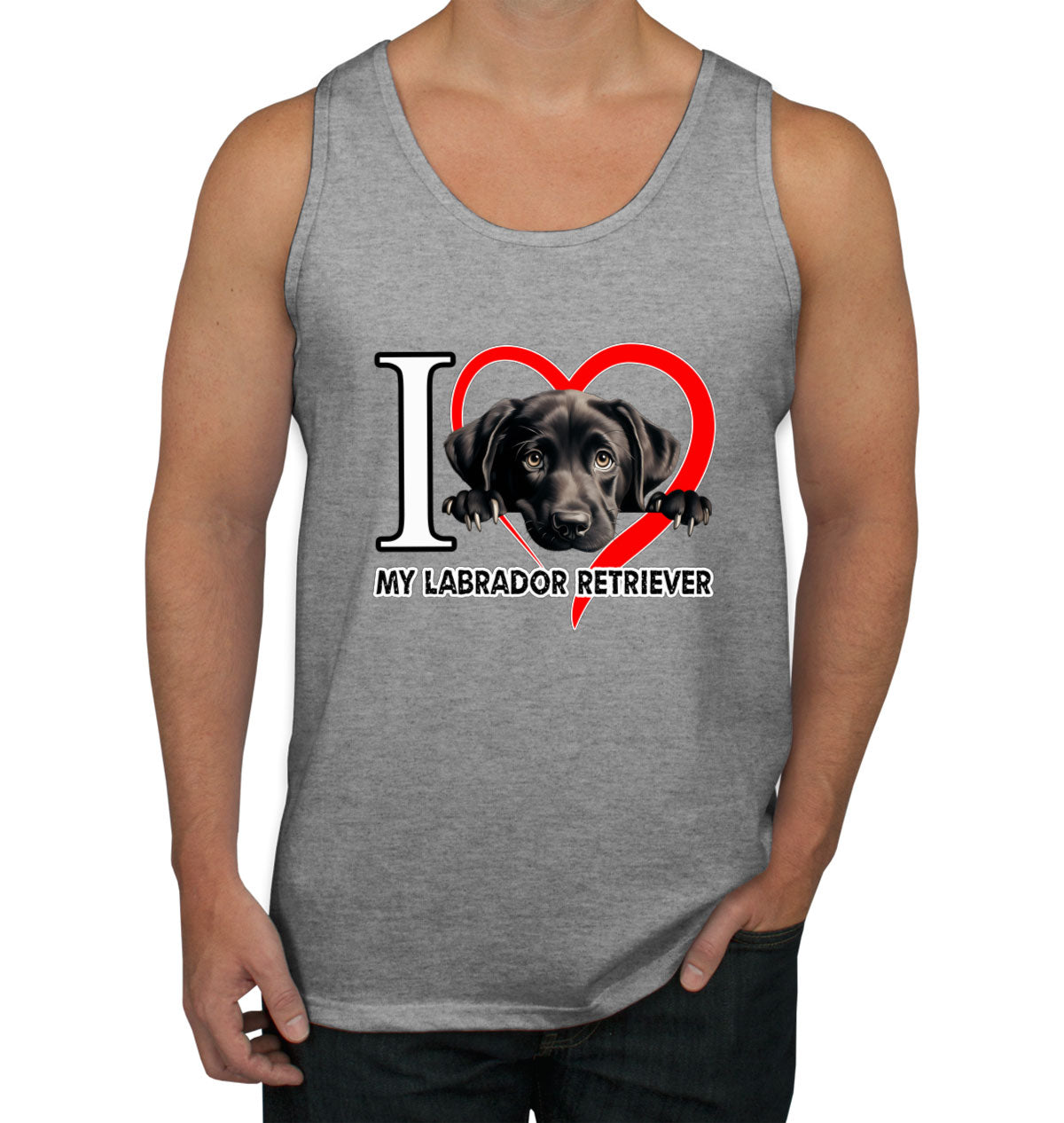 I Love My Labrador Retriever Dog Men's Tank Top