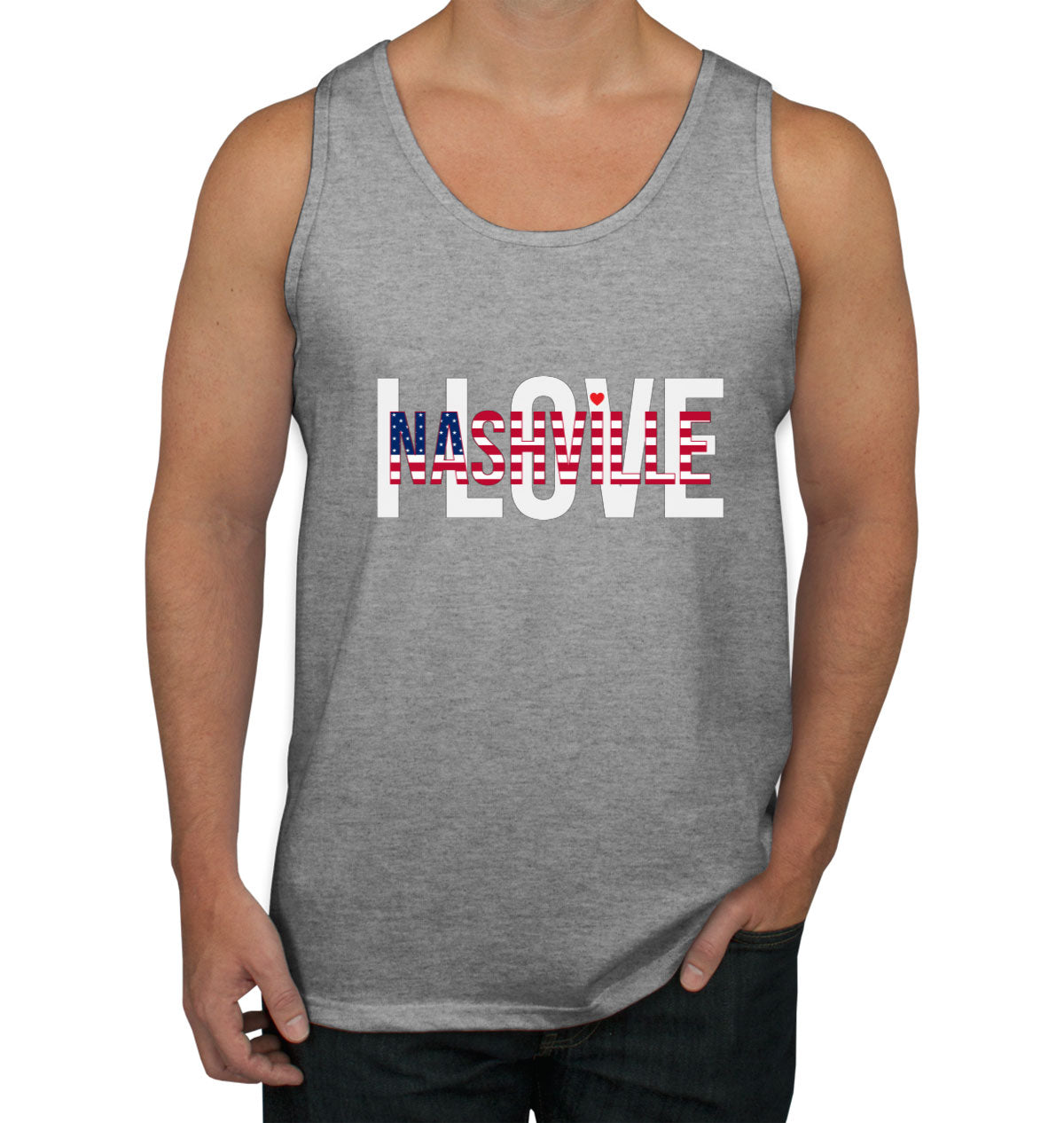I Love Nashville Men's Tank Top