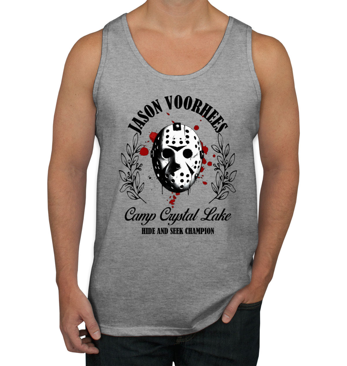 Jason Camp Crystal Lake Hide And Seek Champion Halloween Men's Tank Top