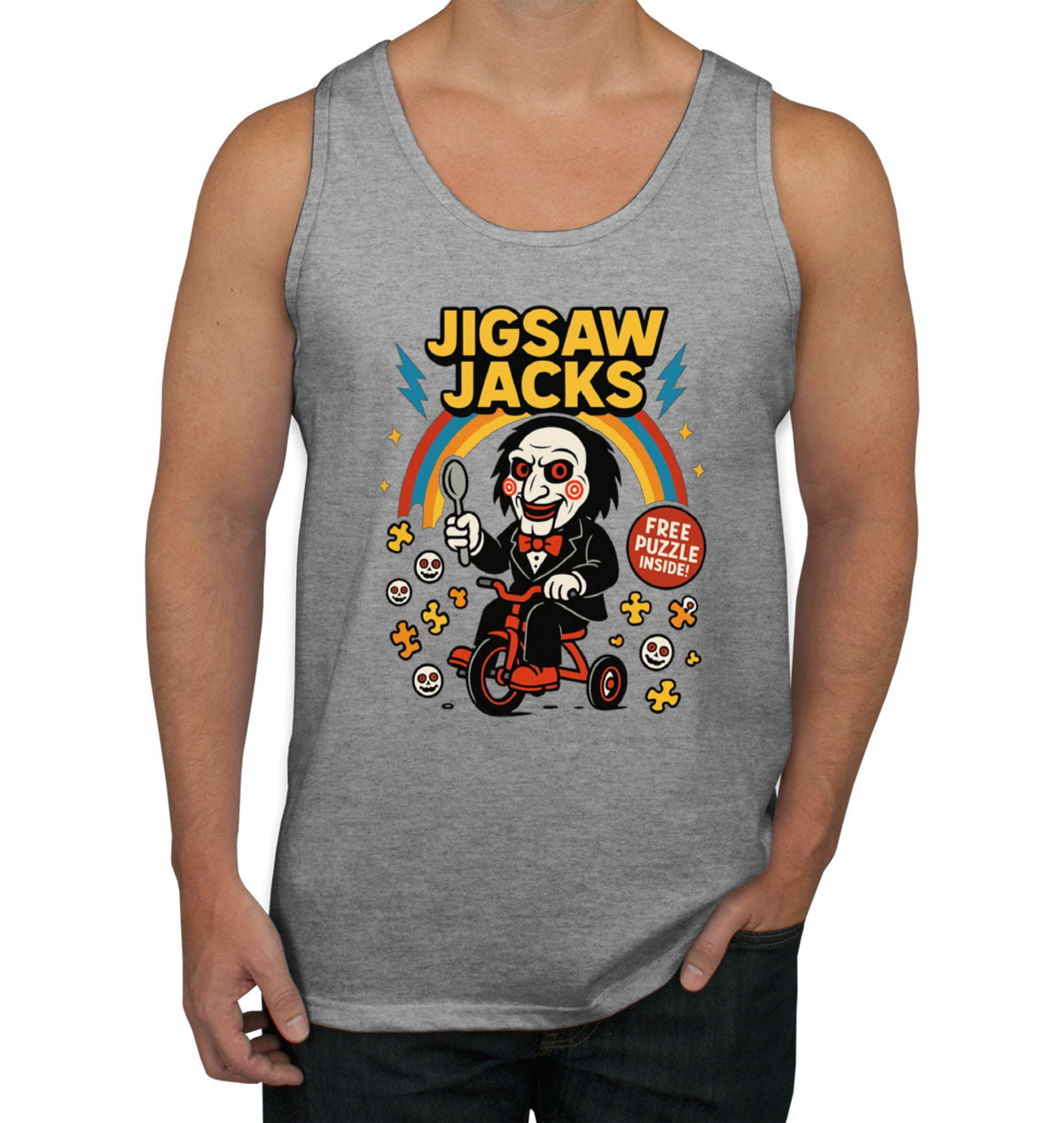 Jigsaw Jacks Halloween Men's Tank Top