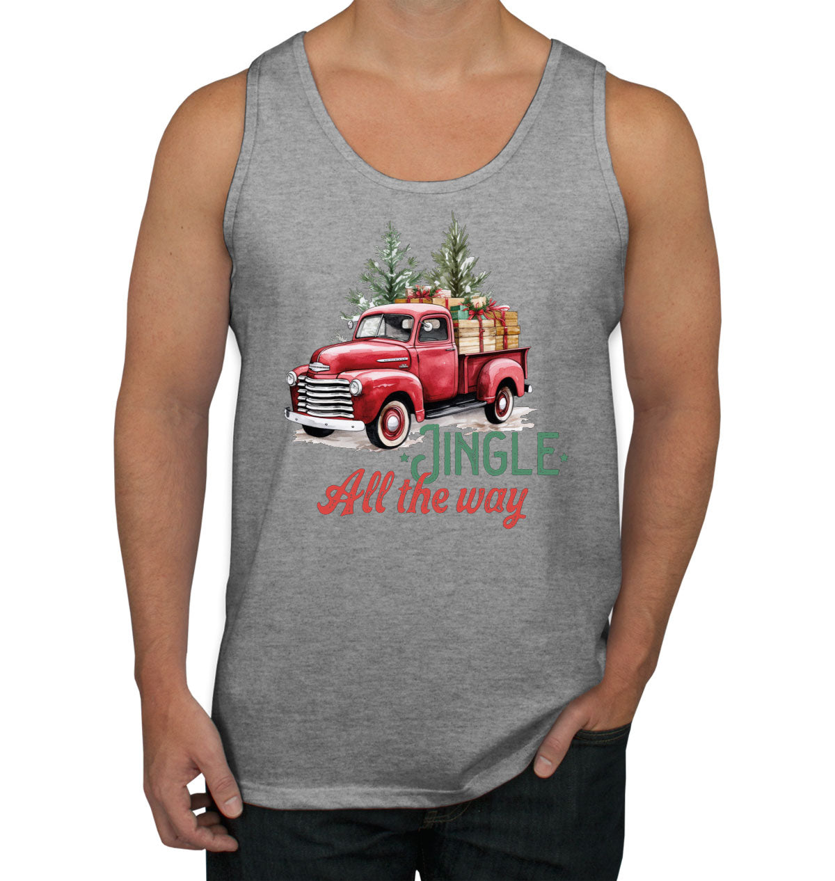 Jingle All the Way Christmas Men's Tank Top