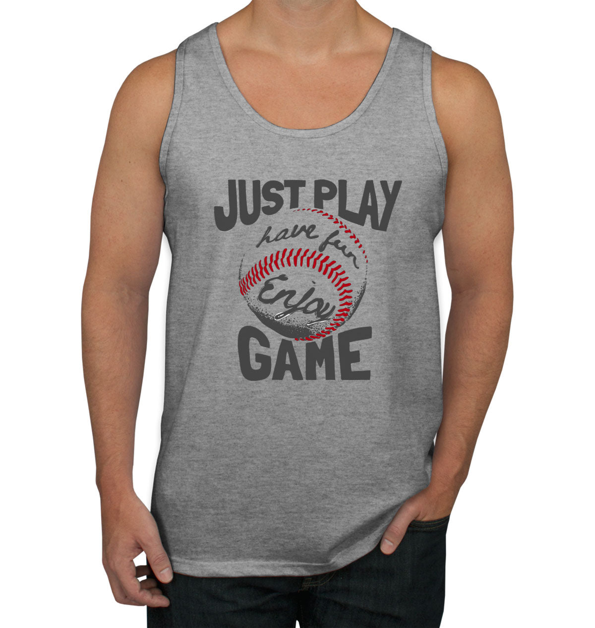 Just Play Game Baseball Men's Tank Top