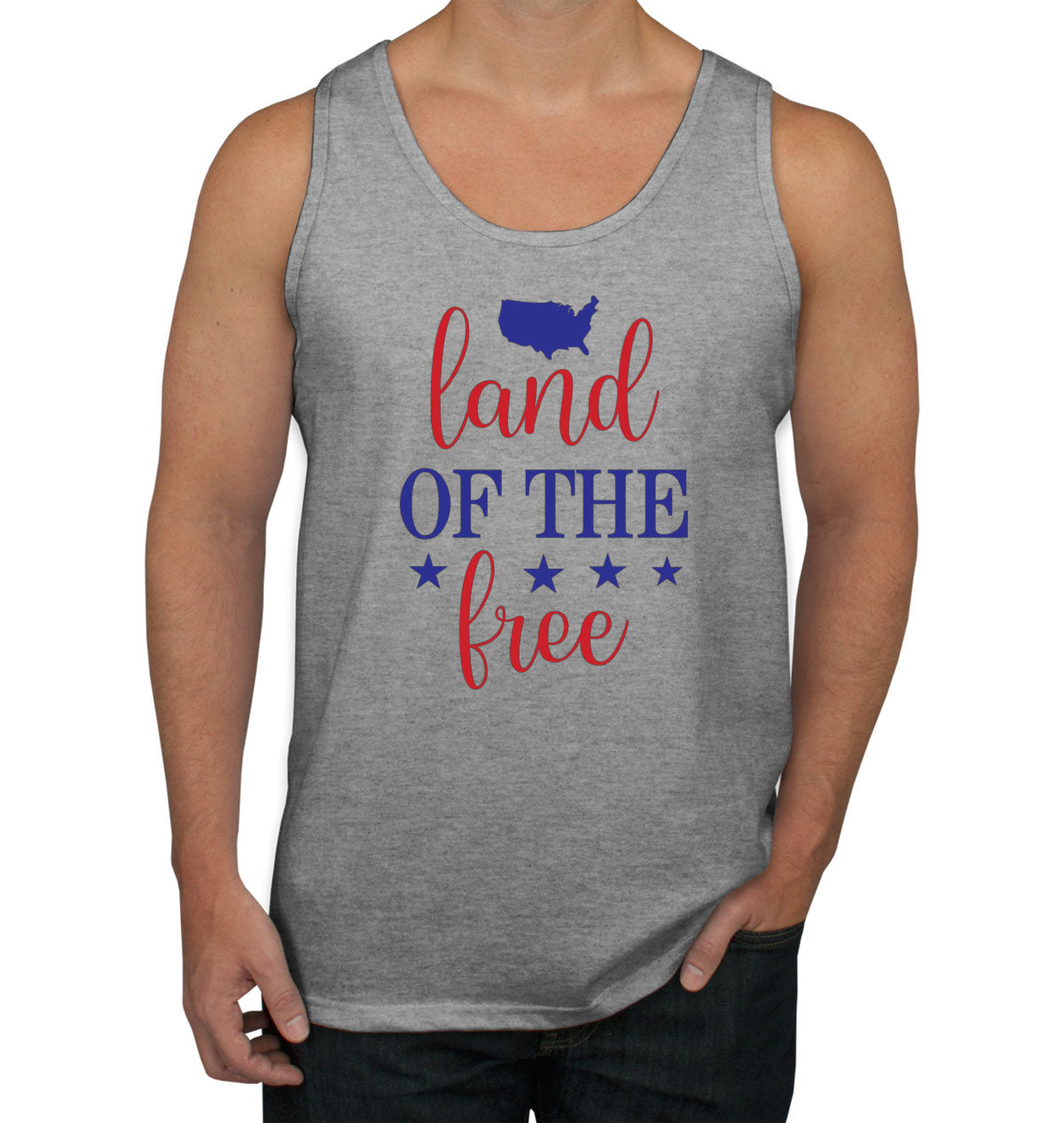 Land Of The Free Patriotic Men's Tank Top