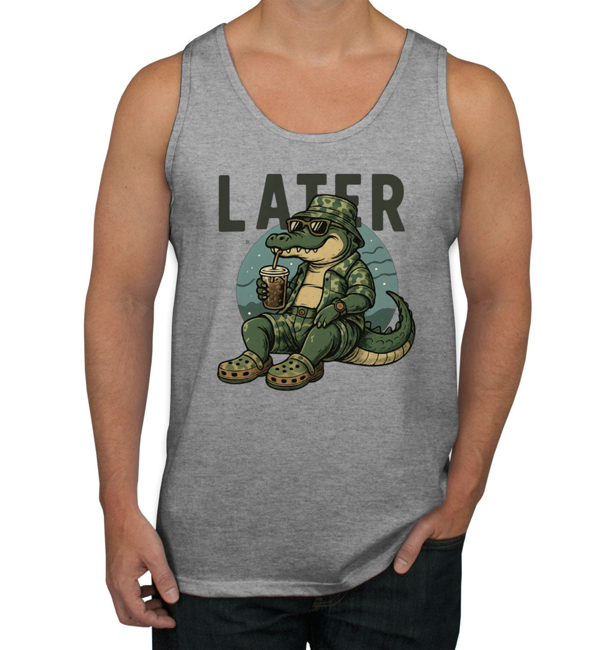 Camo Alligator Hunting Men's Tank Top