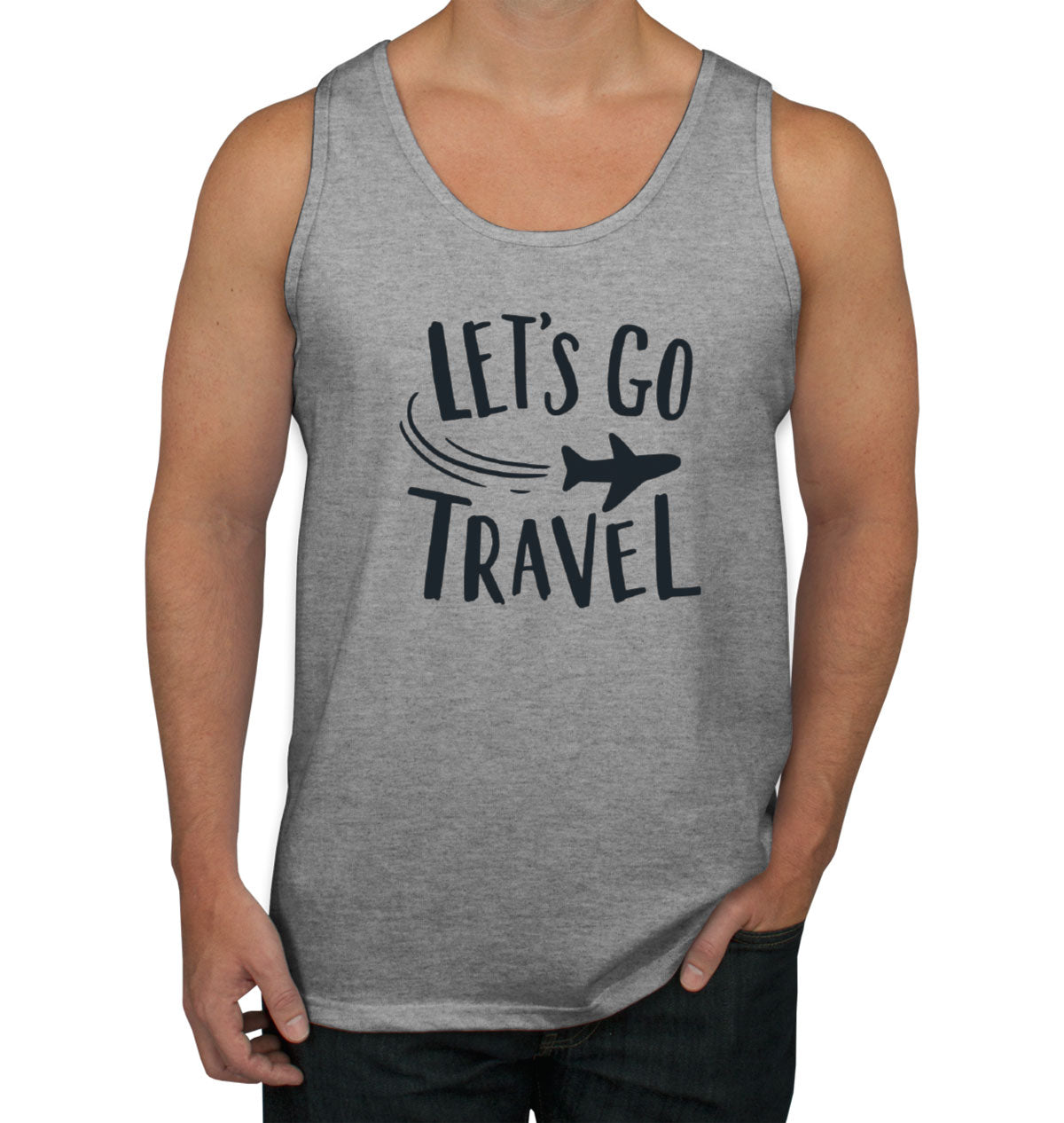 Let's Go Travel Men's Tank Top