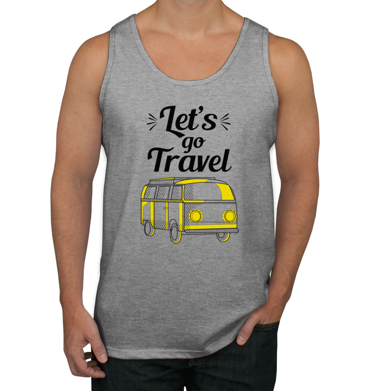 Let's Go Travel Men's Tank Top